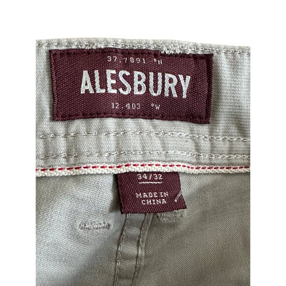 Alesbury Khaki Pants 34x32 Relaxed Fit Work Wear Straight Leg NWOT - Picture 4 of 11